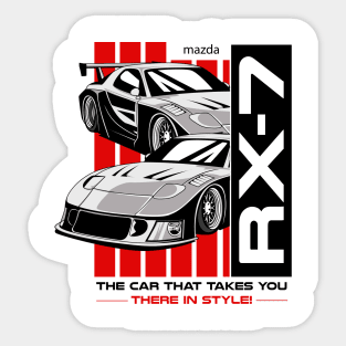 Mazda Rx7 White Sticker